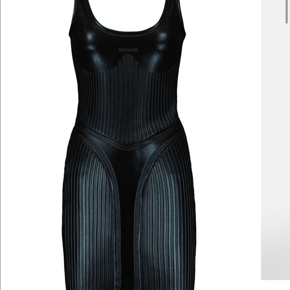 Mugler leather dress